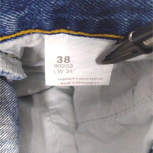 Full Blue Jeans Classic Fit Straight Leg Denim Men's Jeans 38x34 Sits At Waist - Picture 5 of 11